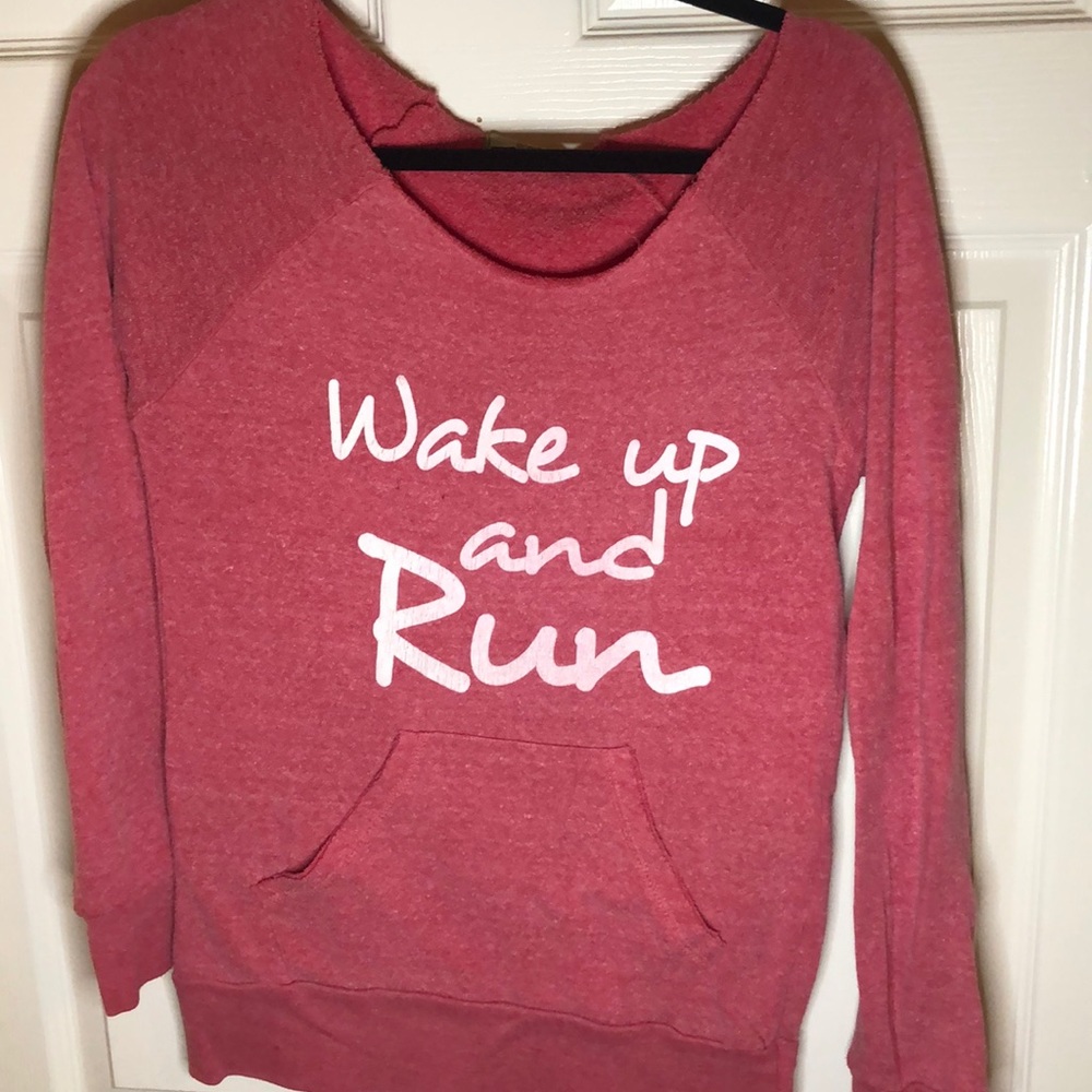 Wide neck sweatshirt